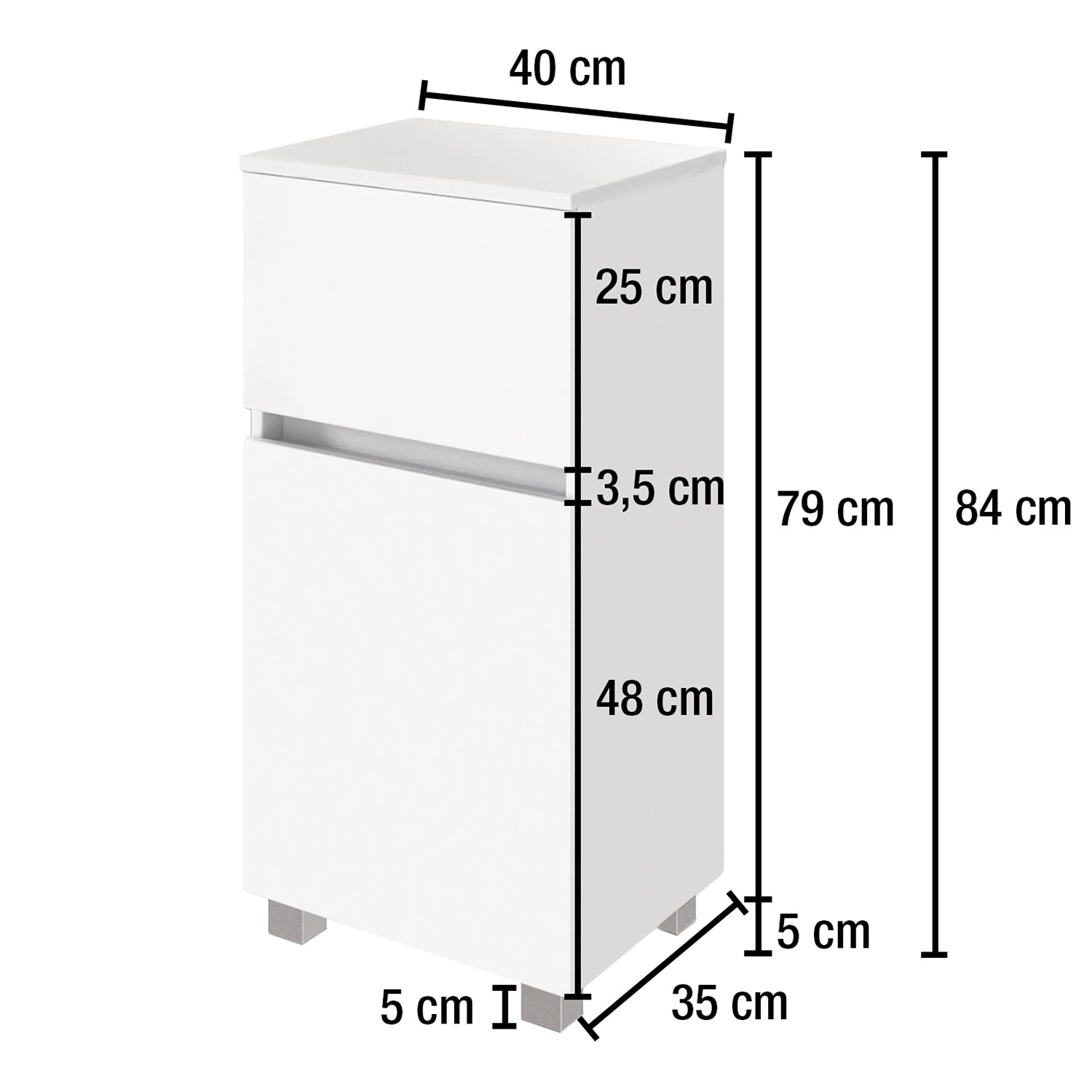 Giessbach Meuble bas Tira - Blanc mat 8 Giessbach Meuble bas Tira - Blanc mat – Image 6