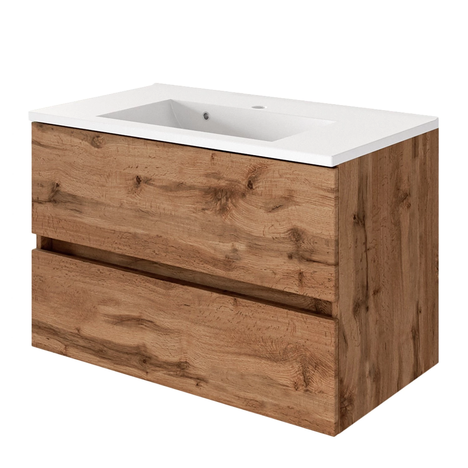 Giessbach Meuble avec vasque Tira - Imitation chêne wotan - Largeur : 80 cm 3 Giessbach Meuble avec vasque Tira - Imitation chêne wotan - Largeur : 80 cm