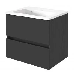 Giessbach Meuble avec vasque Tira - Gris mat - Largeur : 60 cm