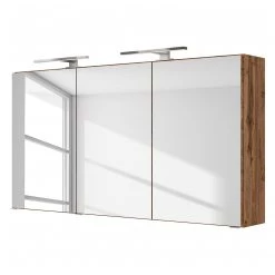 Giessbach Armoire de toilette Tira - Éclairage inclus - Imitation chêne wotan - Largeur : 120 cm