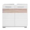 Trendteam Meuble sous lavabo Mezzo - Blanc / Imitation chêne brut de sciage -Meubles de salle de bain Soldes 2022 1000195901 191204 06025300005 IMAGE P000000001000195901