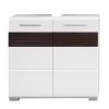 Trendteam Meuble sous lavabo Mezzo - Blanc / Imitation chêne foncé -Meubles de salle de bain Soldes 2022 1000195908 191204 06025300008 IMAGE P000000001000195908