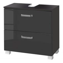 Giessbach Meuble sous lavabo Zeehan I - Gris brillant / Gris graphite - Largeur : 60 cm