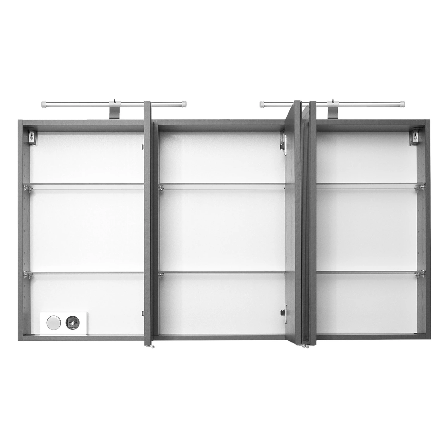 Giessbach Armoire de toilette Zeehan III - Avec éclairage - Graphite 4 Giessbach Armoire de toilette Zeehan III - Avec éclairage - Graphite – Image 2