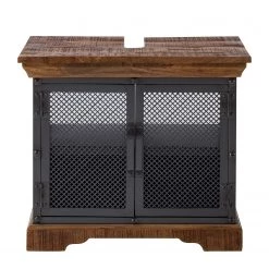 Ars manufacti Meuble sous vasque Hunter - Manguier massif / Métal - Manguier / Gris bleu -Meubles de salle de bain Soldes 2022 1000200129 200929 13364700002 DETAILS P000000001000200129