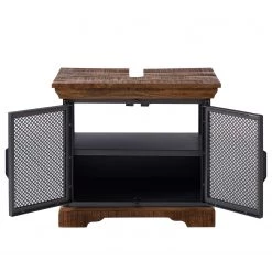 Ars manufacti Meuble sous vasque Hunter - Manguier massif / Métal - Manguier / Gris bleu -Meubles de salle de bain Soldes 2022 1000200129 200929 13365500006 DETAILS P000000001000200129