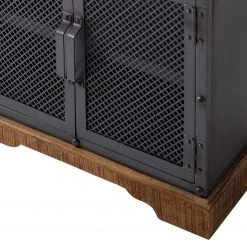 Ars manufacti Meuble sous vasque Hunter - Manguier massif / Métal - Manguier / Gris bleu -Meubles de salle de bain Soldes 2022 1000200129 200929 13365600007 DETAILS P000000001000200129