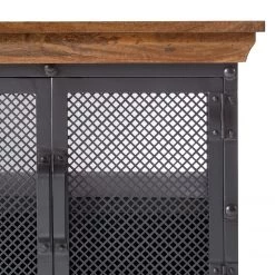 Ars manufacti Meuble sous vasque Hunter - Manguier massif / Métal - Manguier / Gris bleu -Meubles de salle de bain Soldes 2022 1000200129 200929 13370200010 DETAILS P000000001000200129