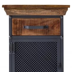 Ars manufacti Meuble bas Hunter - Manguier massif / Métal - Manguier / Gris bleu -Meubles de salle de bain Soldes 2022 1000200130 200929 17353200006 DETAILS P000000001000200130