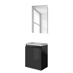 Allibert Salle de bain Porto Pack (2 éléments) - Noir -Meubles de salle de bain Soldes 2022 1000200132 200107 06140500025 DETAILS P000000001000200132