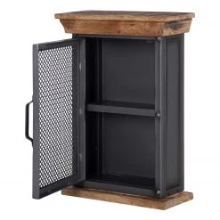 Ars manufacti Meuble haut Hunter - Manguier massif / Métal - Manguier / Gris bleu -Meubles de salle de bain Soldes 2022 1000200138 220407 030 DETAILS P000000001000200138