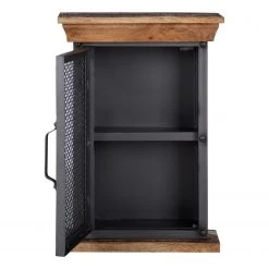 Ars manufacti Meuble haut Hunter - Manguier massif / Métal - Manguier / Gris bleu -Meubles de salle de bain Soldes 2022 1000200138 220407 040 DETAILS P000000001000200138