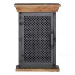 Ars manufacti Meuble haut Hunter - Manguier massif / Métal - Manguier / Gris bleu -Meubles de salle de bain Soldes 2022 1000200138 220407 050 DETAILS P000000001000200138