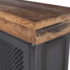 Ars manufacti Meuble haut Hunter - Manguier massif / Métal - Manguier / Gris bleu -Meubles de salle de bain Soldes 2022 1000200138 220407 090 DETAILS P000000001000200138