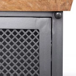 Ars manufacti Meuble haut Hunter - Manguier massif / Métal - Manguier / Gris bleu -Meubles de salle de bain Soldes 2022 1000200138 220407 120 DETAILS P000000001000200138