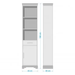 Ars manufacti Armoire colonne Hunter - Manguier massif / Métal - Manguier / Gris bleu -Meubles de salle de bain Soldes 2022 1000200140 211019 153633000559 SKETCH DETAILS P000000001000200140 sketch