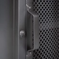 Ars manufacti Armoire colonne Hunter - Manguier massif / Métal - Manguier / Gris bleu -Meubles de salle de bain Soldes 2022 1000200140 220407 070 DETAILS P000000001000200140