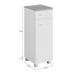 Giessbach Meuble bas Ternes - Imitation chêne wotan / Blanc -Meubles de salle de bain Soldes 2022 1000200928 200117 14105800024 SKETCH DETAILS P000000001000200928 sketch