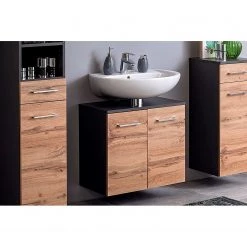 Giessbach Meuble sous lavabo Ternes - Imitation chêne wotan / Graphite -Meubles de salle de bain Soldes 2022 1000200943 200117 14110800112 MOOD DETAILS P000000001000200943 mood