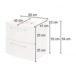 Giessbach Meuble avec vasque Albaro - Blanc gris -Meubles de salle de bain Soldes 2022 1000201029 200113 12335500037 SKETCH DETAILS P000000001000201029 sketch