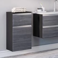 Giessbach Meuble bas Dante - Argent cendré / Graphite -Meubles de salle de bain Soldes 2022 1000201427 200204 17172600109 MOOD DETAILS P000000001000201427 mood