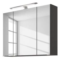 Giessbach Armoire de toilette Dante - Éclairage inclus - Graphite - Largeur : 80 cm