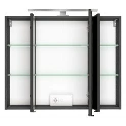 Giessbach Armoire de toilette Dante - Éclairage inclus - Graphite - Largeur : 80 cm -Meubles de salle de bain Soldes 2022 1000201435 200204 17173800206 DETAILS P000000001000201435