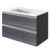 Giessbach Meuble vasque Dante I - <br>Meuble avec vasque en fonte minérale - Argent cendré / Graphite - Largeur : 80 cm -Meubles de salle de bain Soldes 2022 1000201442 200204 17174500289 IMAGE P000000001000201442