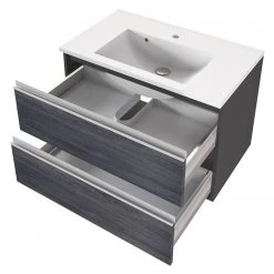 Giessbach Meuble vasque Dante I - <br>Meuble avec vasque en fonte minérale - Argent cendré / Graphite - Largeur : 80 cm -Meubles de salle de bain Soldes 2022 1000201442 200204 17174500292 DETAILS P000000001000201442