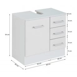 Giessbach Meuble sous lavabo Skanste II - Blanc -Meubles de salle de bain Soldes 2022 1000201855 200115 06134300196 SKETCH DETAILS P000000001000201855 sketch