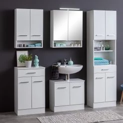 Giessbach Armoire de toilette Skanste - Éclairage inclus - Blanc -Meubles de salle de bain Soldes 2022 1000201856 200115 06134300199 MOOD DETAILS P000000001000201856 mood