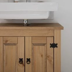 Maison Belfort Meuble sous lavabo Finca Rustica - Epicéa naturel -Meubles de salle de bain Soldes 2022 1000201860 210121 07025700004 DETAILS P000000001000201860