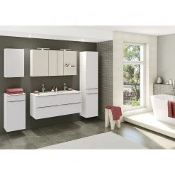 Giessbach Armoire de toilette Corno - Éclairage inclus - Blanc - Largeur : 120 cm -Meubles de salle de bain Soldes 2022 1000201871 200121 13132100070 MOOD DETAILS P000000001000201871 mood