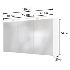 Giessbach Armoire de toilette Corno - Éclairage inclus - Blanc - Largeur : 120 cm -Meubles de salle de bain Soldes 2022 1000201871 200121 13132100077 SKETCH DETAILS P000000001000201871 sketch