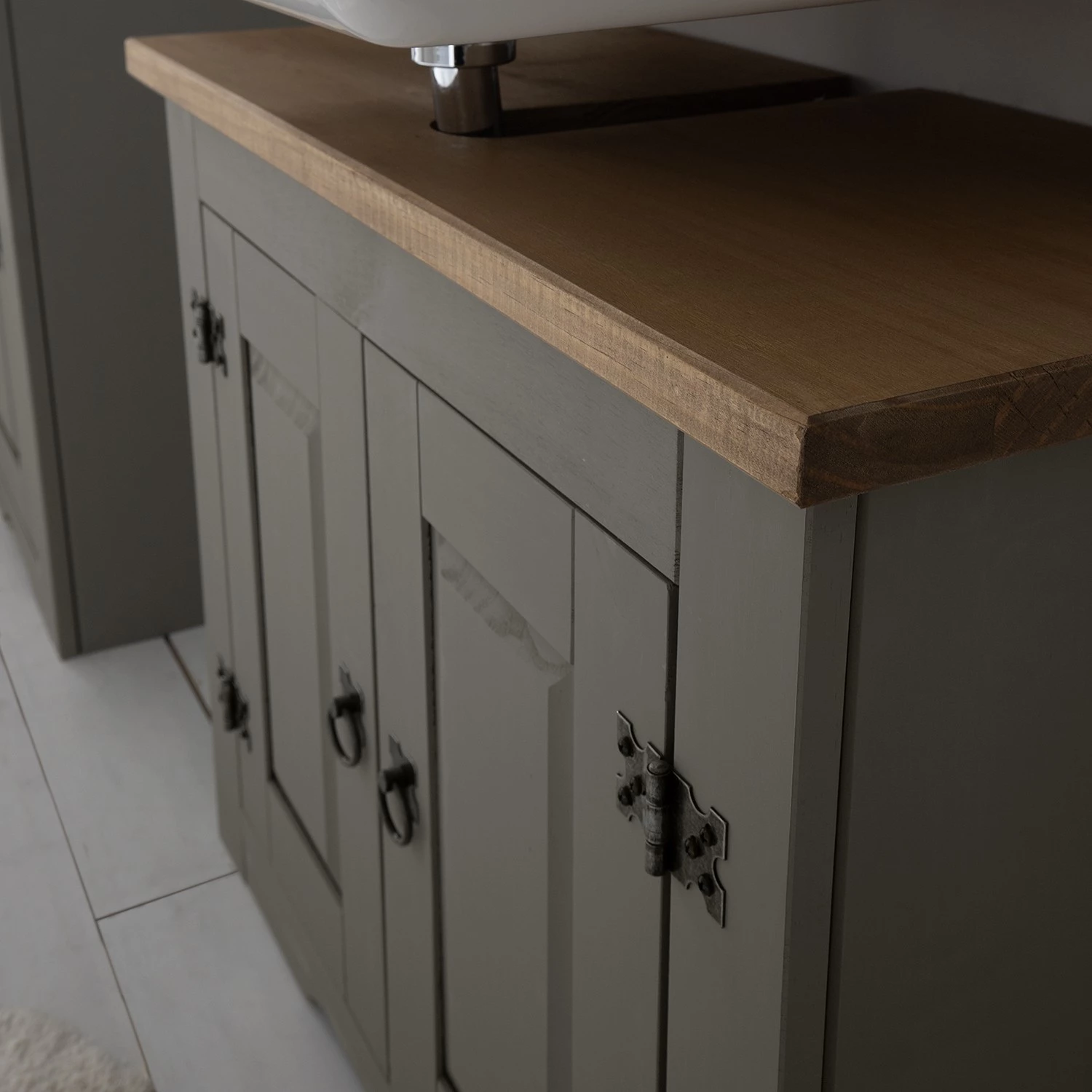 Maison Belfort Meuble sous lavabo Finca Rustica - Pin gris 14 Maison Belfort Meuble sous lavabo Finca Rustica - Pin gris – Image 12