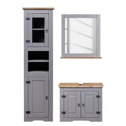 Maison Belfort Salle de bain Finca Rustica I (3 él.) - Pin gris