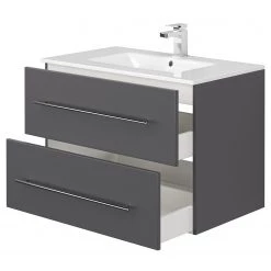 Posseik Meuble avec vasque Homeline - Anthracite - Largeur : 80 cm -Meubles de salle de bain Soldes 2022 1000204214 200226 11454000115 DETAILS P000000001000204214