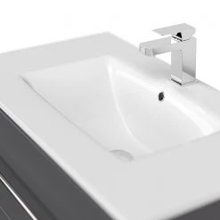 Posseik Meuble avec vasque Homeline - Anthracite - Largeur : 80 cm -Meubles de salle de bain Soldes 2022 1000204214 200226 11454000116 DETAILS P000000001000204214