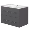 Posseik Meuble avec vasque Homeline - Anthracite - Largeur : 80 cm -Meubles de salle de bain Soldes 2022 1000204214 200317 11350000028 IMAGE P000000001000204214