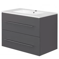 Posseik Meuble avec vasque Homeline - Anthracite - Largeur : 80 cm