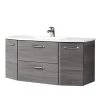 Pelipal Meuble avec vasque Quickset 328 - Avec vasque en fonte minérale - Imitaion structure graphite -Meubles de salle de bain Soldes 2022 1000205008 200512 06040700001 IMAGE P000000001000205008