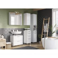 Germania Salle de bain Arvada IV (2 éléments) - Éclairage inclus - Blanc -Meubles de salle de bain Soldes 2022 1000205935 200221 13364000044 MOOD DETAILS P000000001000205935 mood