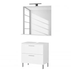 Germania Salle de bain Arvada IV (2 éléments) - Éclairage inclus - Blanc -Meubles de salle de bain Soldes 2022 1000205935 200221 13364000045 DETAILS P000000001000205935