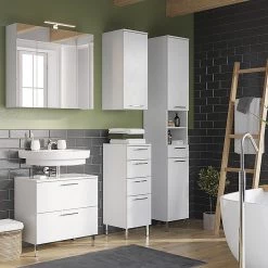 Germania Salle de bain Arvada II (5 éléments) - Éclairage inclus - Blanc