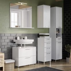 Germania Salle de bain Arvada V (5 éléments) - Éclairage inclus - Blanc