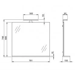 Germania Salle de bain Arvada V (5 éléments) - Éclairage inclus - Blanc 38 Germania Salle de bain Arvada V (5 éléments) - Éclairage inclus - Blanc -Meubles de salle de bain Soldes 2022 1000205938 200221 13364400114 SKETCH DETAILS P000000001000205938 sketch