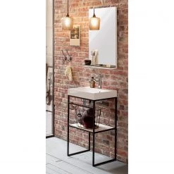 Schildmeyer Salle de bain Moris (2 éléments) - Blanc / Noir