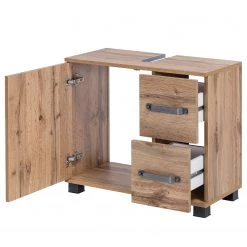 Schildmeyer Salle de bain Milan II (5 éléments) - Éclairage inclus - Imitation chêne rustique -Meubles de salle de bain Soldes 2022 1000207398 220221 040 DETAILS P000000001000207398