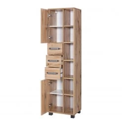 Schildmeyer Salle de bain Milan II (5 éléments) - Éclairage inclus - Imitation chêne rustique -Meubles de salle de bain Soldes 2022 1000207398 220221 050 DETAILS P000000001000207398