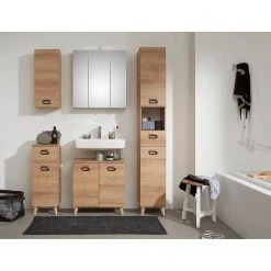 Pelipal Armoire de toilette Saskia - Éclairage inclus - Imitation chêne Riviera - Largeur : 65 cm -Meubles de salle de bain Soldes 2022 1000207452 200304 15013800030 MOOD DETAILS P000000001000207452 mood